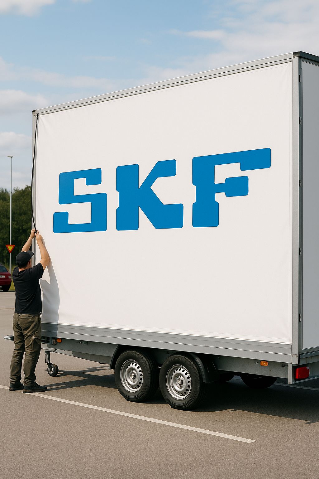 Släpvagnsreklam, Mobil utomhusreklam, släpvagn, Reklamsläp, Släpvagn med reklamskylt, utomhusreklam, Företagsreklam på släpvagn